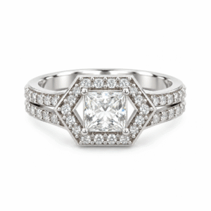 Anillo de compromiso Halo - María Antonieta