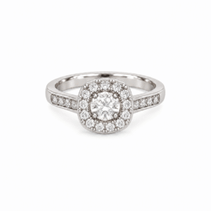 Anillo de compromiso Halo Brillante - Napoles