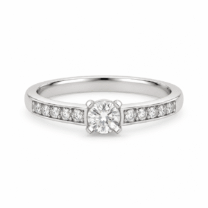 Anillo de compromiso Solitario Pavé 0.40ct - Paros