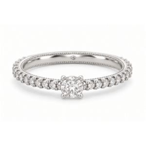 Anillo de compromiso Solitario Pavé Oro 18k - Sensu