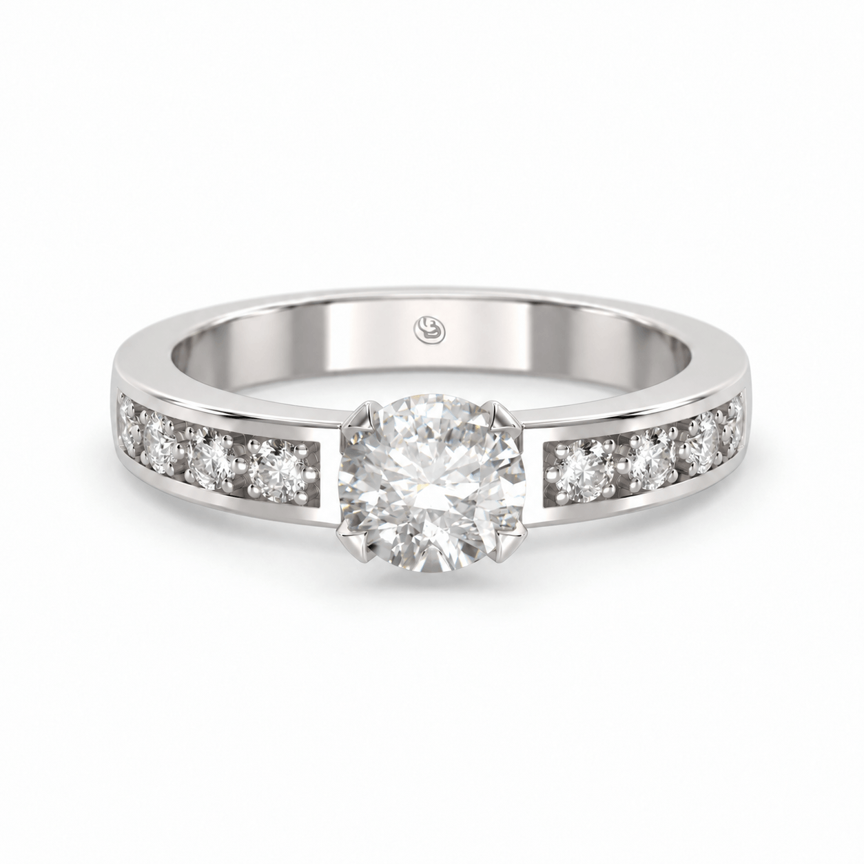 Anillo de compromiso Solitario Pavé - Stars