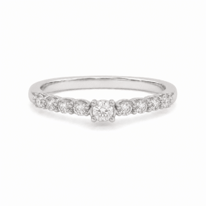 Anillo de compromiso Solitario Pave Oro 18k - Taylor B