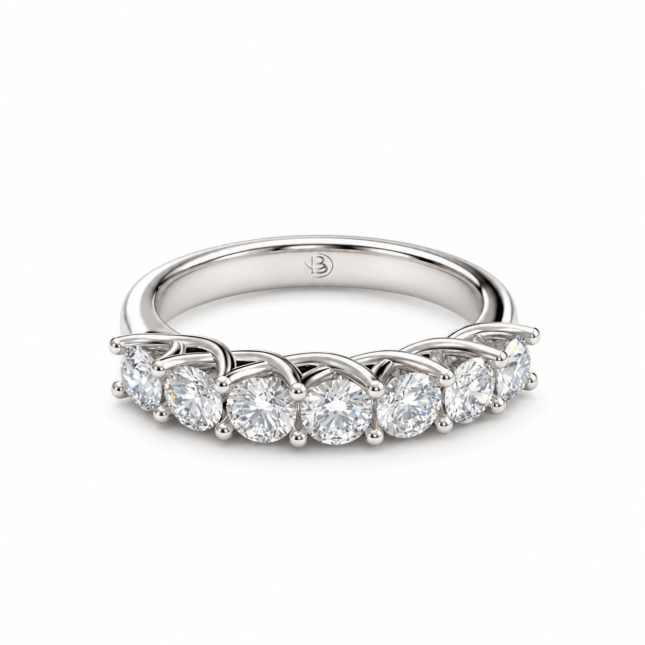 Anillo de Compromiso Medio Cintillo Diamantes Naturales Oro 18k - Thai