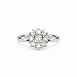 Anillo de compromiso Halo Oro 18k - Tratoria