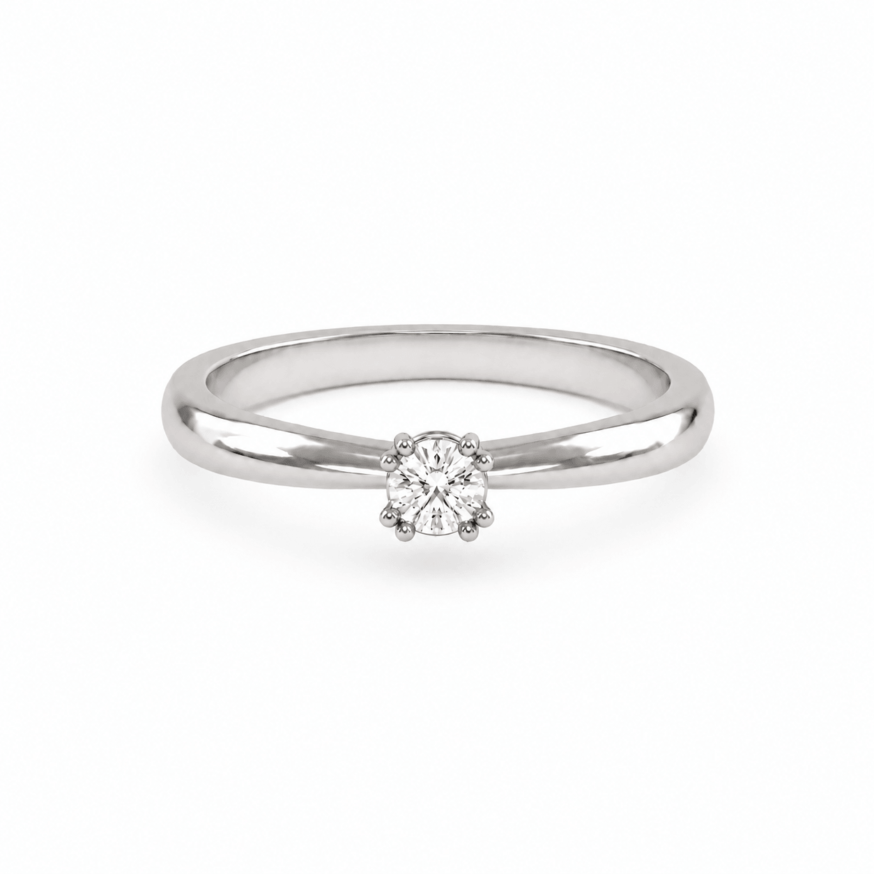 Anillo de compromiso solitario Wu
