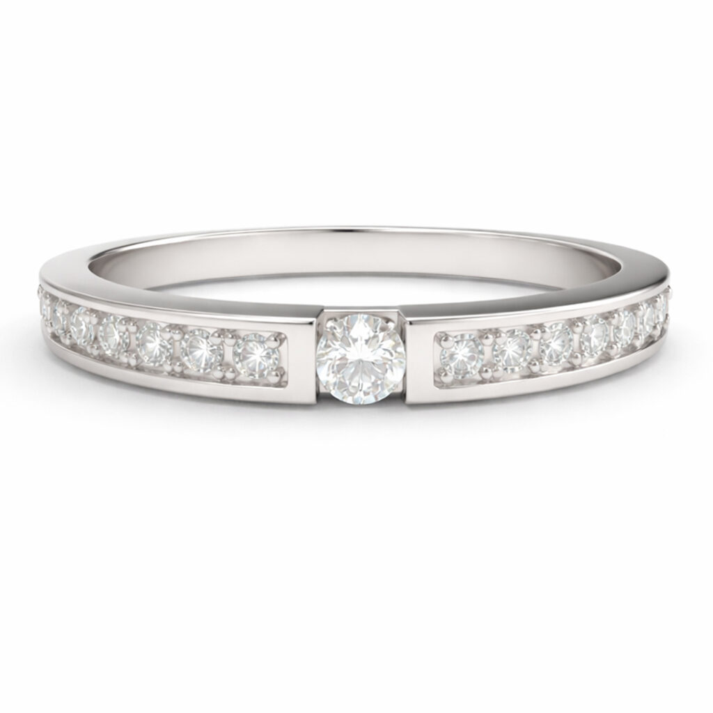 Anillo de compromiso Primavera, Oro 750 y Diamantes