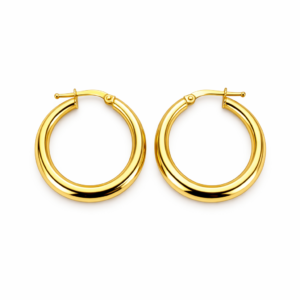 Aro Argolla Tubo Oro Amarillo 18K