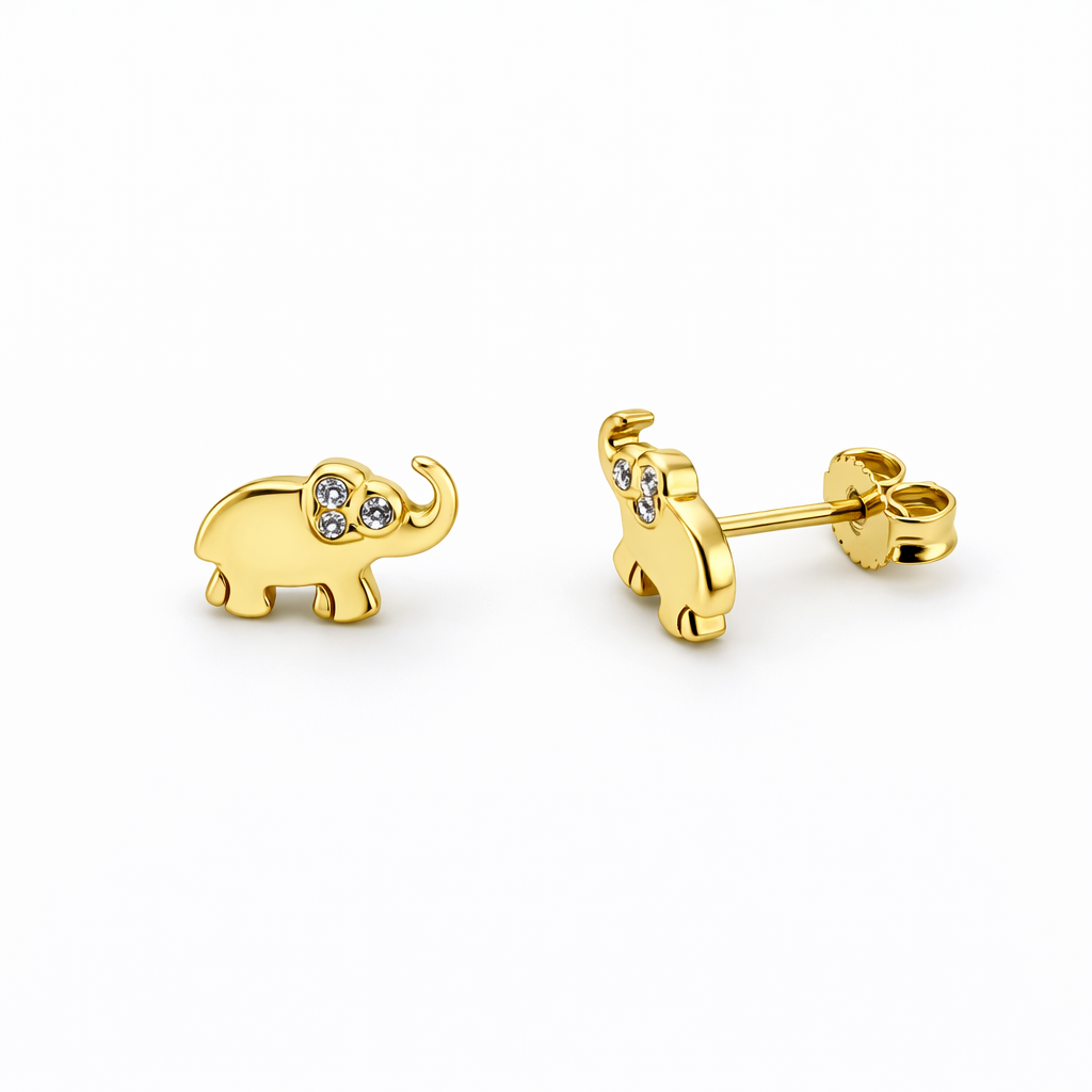 Aros Elefante Circones Oro Amarillo 18K - Imagen 4