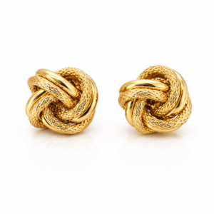 Aros Nudo de Amor Oro Amarillo 18K