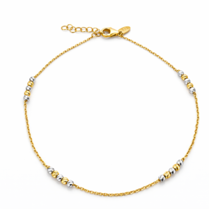 Pulsera Bicolor Oro Amarillo 18k con Detalles