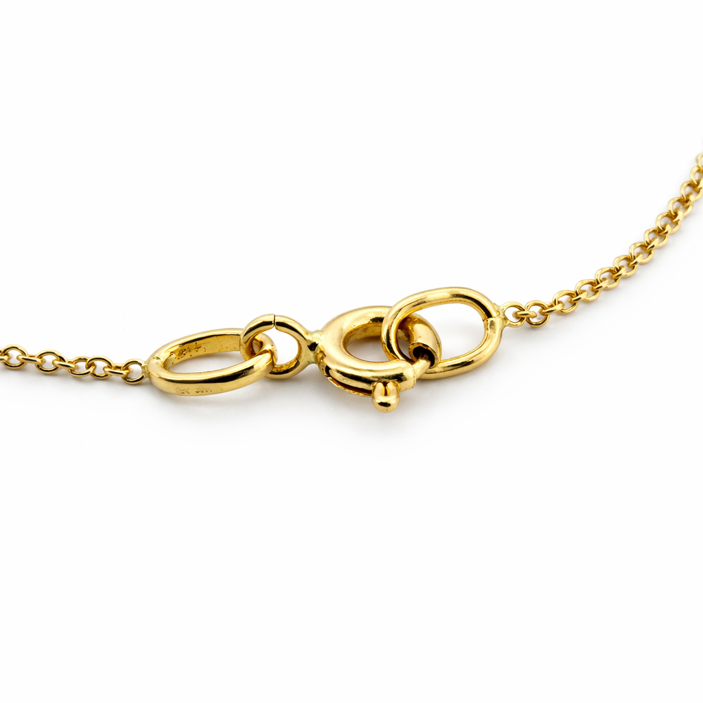 Pulsera Alfiler de Gancho y Colgantes en forma de Estrellas Oro Amarillo 18k - Imagen 4