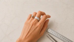 Imagen ilustrativa de como medir un anillo